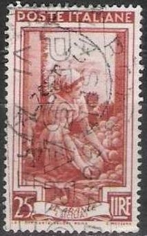 Italia 1950 Scott 558 Sello º Oficios Le Arance Las Naranjas Sicilia 25L Timbre Italie Italy Stamp Francobollo 